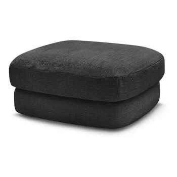 Taburet negru cu tapiterie din chenille Leonore - Bobochic Paris imagine