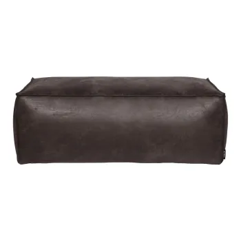 Taburet negru cu tapiterie din imitatie de piele Rodeo - WOOOD imagine