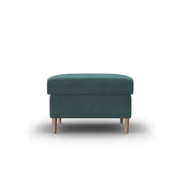 Taburet petrol cu tapiterie din catifea Kyoto - Cosmopolitan Design imagine