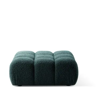 Taburet petrol cu tapiterie din tesatura boucle Bellis - Micadoni imagine