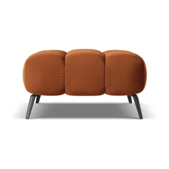 Taburet portocaliu cu tapiterie din catifea Nalu - Makamii imagine