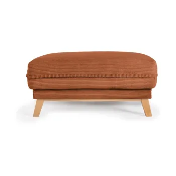 Taburet portocaliu cu tapiterie din catifea reiata Tori - Bonami Selection imagine