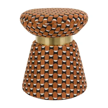 Taburet portocaliu Pin - White Label imagine