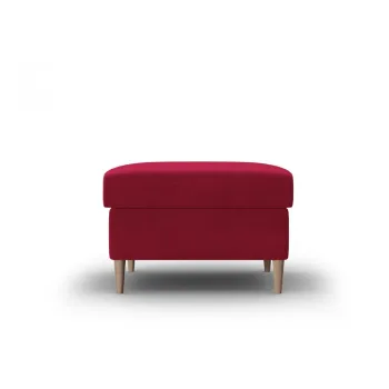 Taburet rosu cu tapiterie din catifea Kyoto - Cosmopolitan Design imagine