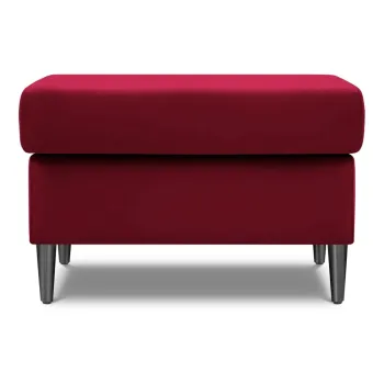 Taburet rosu cu tapiterie din catifea Kyoto - Cosmopolitan Design imagine