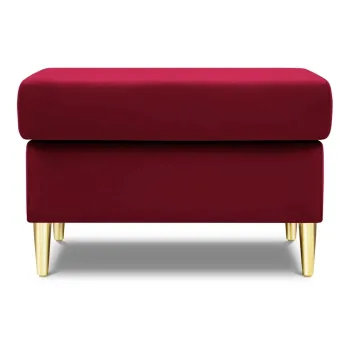 Taburet rosu cu tapiterie din catifea Kyoto - Cosmopolitan Design imagine