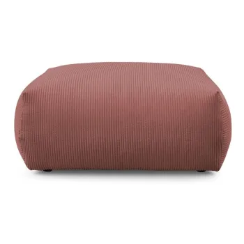 Taburet roz deschis cu tapiterie din catifea reiata Voltaire - Bobochic Paris imagine