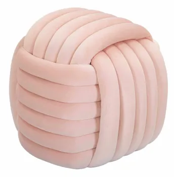 Taburet roz deschis cu tapiterie din catifea Softy - Mauro Ferretti imagine