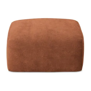 Taburet teracota cu tapiterie din chenille Leila - Makamii imagine