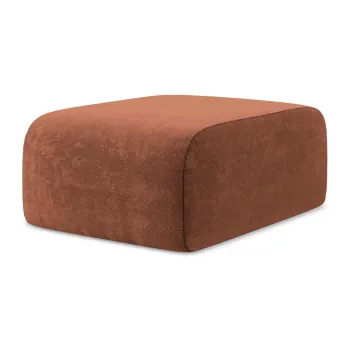 Taburet teracotAcu tapiE>erie din chenille Lani aEURMakamii imagine