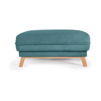Taburet turcoaz cu tapiterie din catifea reiata Tori - Bonami Selection imagine