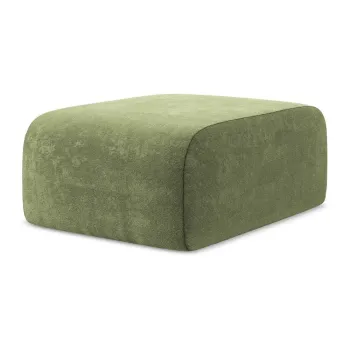 Taburet verde cu tapiE>erie din chenille Lani aEURMakamii imagine