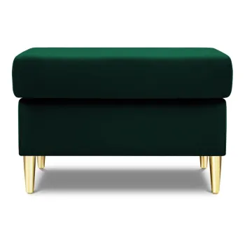 Taburet verde cu tapiterie din catifea Kyoto - Cosmopolitan Design imagine