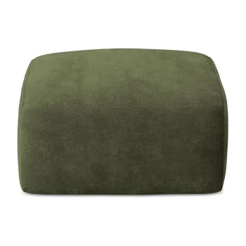 Taburet verde cu tapiterie din chenille Leila - Makamii imagine