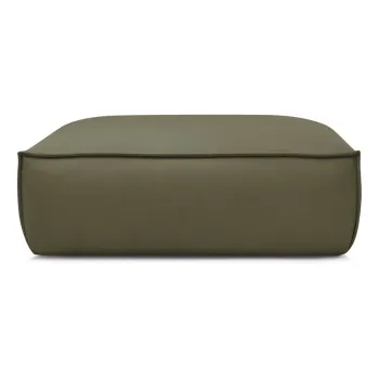 Taburet verde cu tapiterie din imitatie de piele Boheme - Bobochic Paris imagine