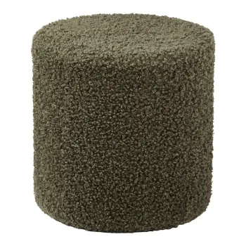 Taburet verde cu tapiterie din tesatura boucle Ejby - House Nordic imagine