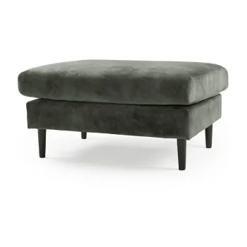 Taburet verde/gri din catifea Adagio - Scandic imagine