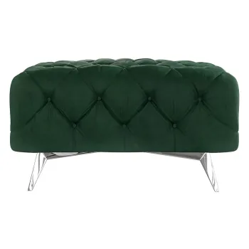 Taburet verde inchis cu tapiterie din catifea Chelsea - Ropez imagine