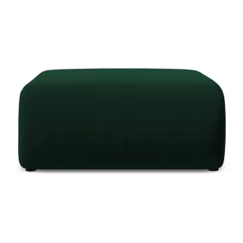 Taburet verde inchis cu tapiterie din catifea Ekahi - Makamii imagine