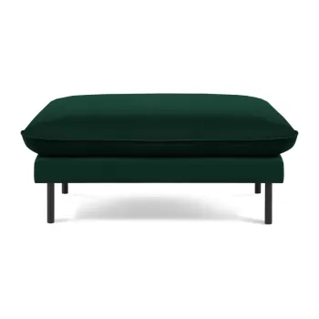 Taburet verde inchis cu tapiterie din catifea Vienna - Cosmopolitan Design imagine