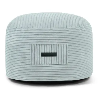 Taburet verde menta cu tapiterie din catifea reiata Om 60 - SLOWDOWN imagine