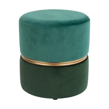 Taburet verde/turcoaz cu tapiterie din catifea Bubbly - White Label imagine