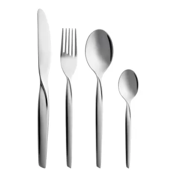 Tacamuri argintii din otel inoxidabil 16 buc. Twist - Gense imagine