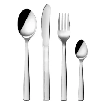 Tacamuri argintii din otel inoxidabil 24 buc. Plain - Orion imagine