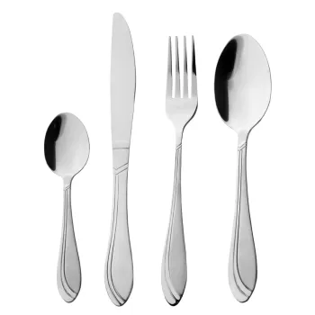 Tacamuri argintii din otel inoxidabil 24 buc. Satin - Orion imagine