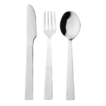 Tacamuri argintii din otel inoxidabil 3 buc. Plain - Orion imagine