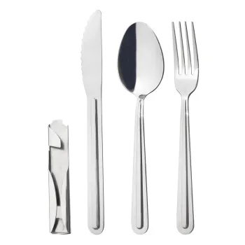 Tacamuri argintii din otel inoxidabil 4 buc. KEMP - Orion imagine