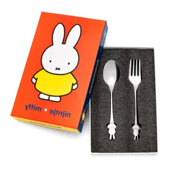 Tacamuri argintii din otel inoxidabil pentru copii Miffy - Zilverstad imagine