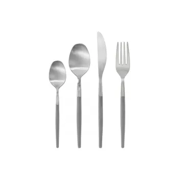 Tacamuri gri deschis/argintiu din otel inoxidabil 16 buc. Maxime - Blomus imagine