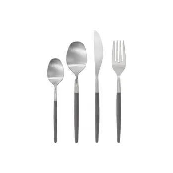 Tacamuri gri inchis/argintiu din otel inoxidabil 16 buc. Maxime - Blomus imagine