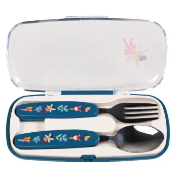 Tacamuri pentru copii albastre din otel inoxidabil 2 buc. Fairies in the Garden - Rex London imagine