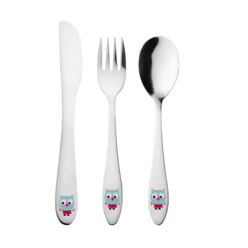 Tacamuri pentru copii argintii din otel inoxidabil 3 buc. - Orion imagine