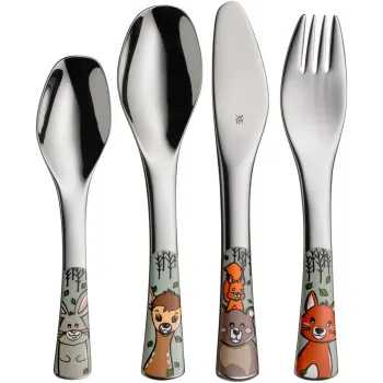 Tacamuri pentru copii argintiu din otel inoxidabil 4 buc. Forest Friends - WMF imagine