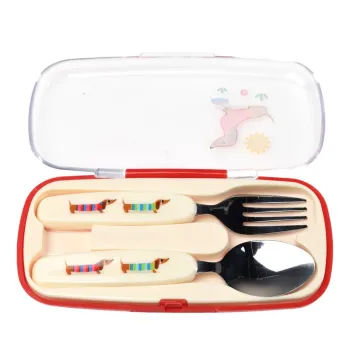 Tacamuri pentru copii din otel inoxidabil 2 buc. Sausage Dog - Rex London imagine