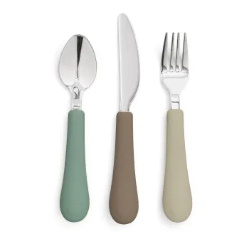 Tacamuri pentru copii, maro/bej din silicon 3 buc. Olive Mix - Cam Cam Copenhagen imagine