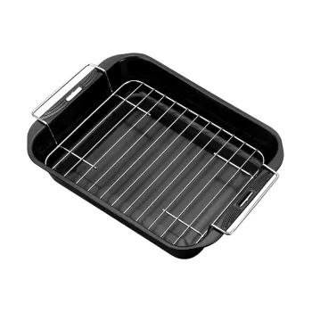 Tava adanca pentru copt cu gratar Tescoma Saphir, 38 x 28 cm imagine