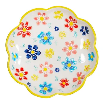 Tava decorativa 12x12 cm Folk Floral - Sass & Belle imagine