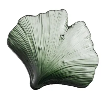 Tava decorativa din sticla 16x17 cm Gingko - Ixia imagine