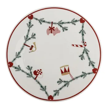 Tava din gresie ceramica o 35 cm cu model de Craciun Yule - Bloomingville imagine