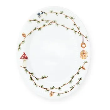 Tava din portelan 22,5x28,5 cm cu model de Craciun Hammershoi Christmas - Kahler Design imagine