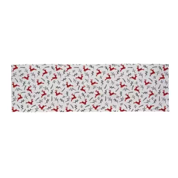Traversa din bumbac cu motiv de Craciun Butter Kings They Are Flying, 140 x 40 cm imagine