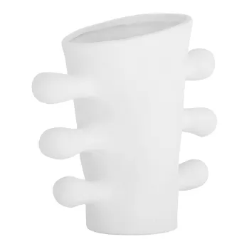 Vaza alba din gresie Pernilla - Bloomingville imagine