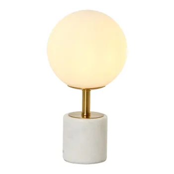 Veioza alb (inaltime 35 cm) Medina - Light & Living imagine