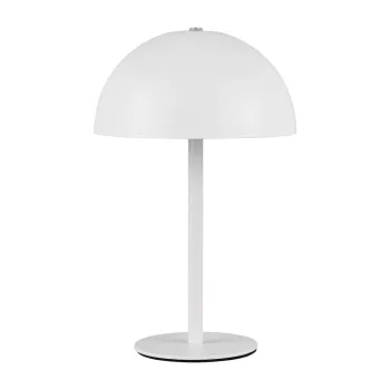 Veioza alb mat LED cu abajur din metal (inaltime 21 cm) Munoz - Trio imagine