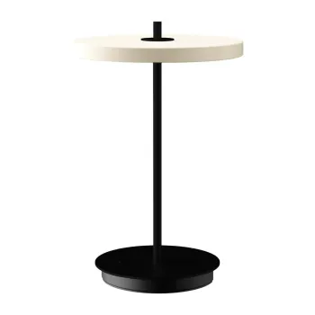 Veioza alb-negru LED din metal cu abajur din metal (inaltime 31 cm) Asteria Move - UMAGE imagine