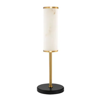 Veioza alba/alamie LED cu aspect de marmura (inaltime 49 cm) Nolia - Nova Luce imagine